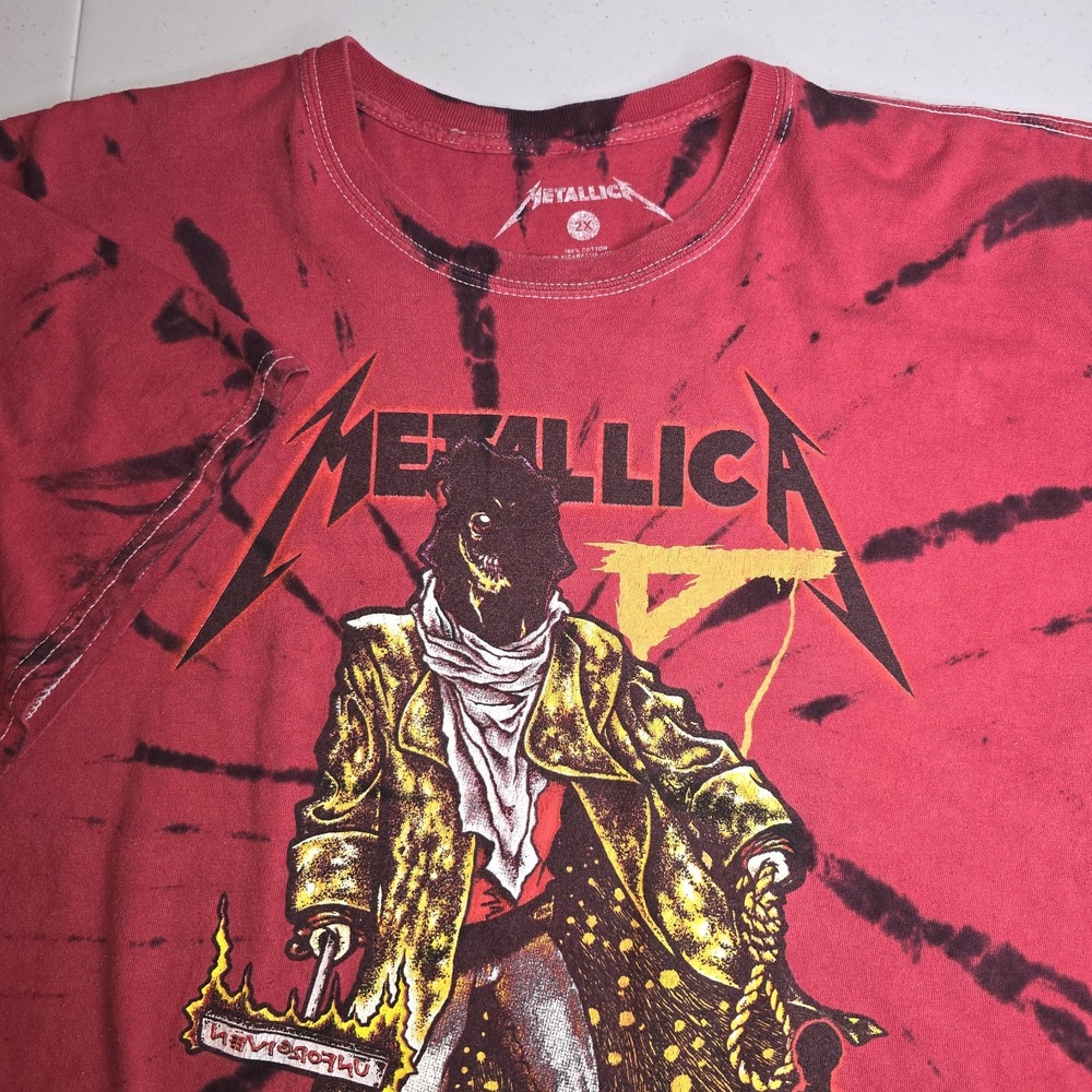 METALLICA 2X Red Unforgiven Executioner Year 2000 Distressed -2031